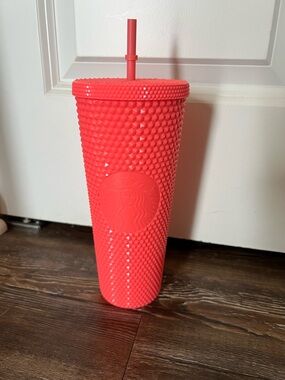 Starbucks Studded Tumbler in Vibrant Coral